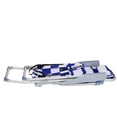 thumbnail image 4 of Folding Beach Chair, 5-Position Adjustable Back, Aluminum Frame 600D Fabric, 220LBS Capacity, Blue Stripes, Portable for Outdoor Camping Picnic (1 Chair), 4 of 18