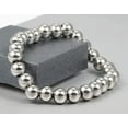thumbnail image 4 of 7-11" 6/8/10mm Men/Women'​s Handmade Silver Gold Beads Stainless steel Bracelet, 4 of 4