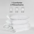 thumbnail image 4 of Sonive Washed Comforter Sets Twin/Twin-XL 2 Piece, Soft and Cozy, Fluffy Microfiber Fill, Washed Textured Wrinkled Design (White, Twin/Twin-XL), 4 of 8
