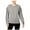 Grey - medhthrgrey, variant on INC Womens Gray Heather Ruffled Jewel Neck Long Sleeve Top M