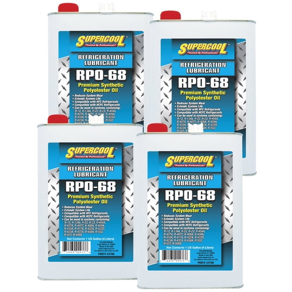 TSI Supercool 24766-4CP HVAC POE 68 Premium Synthetic Polyester Oil - 1 Gallon, Pack of 4