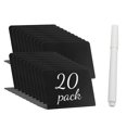 thumbnail image 1 of LLC 20-Pack Mini Double-Sided Black Wood Chalkboard Message Boards for Wedding Dinner Party with Pen, 1 of 4