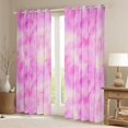 thumbnail image 2 of Manfei Pink Ink Watercolor Blackout Curtains Set of 2 (52x84 Each) for Teen, Oil Printing Window Curtains, Kawaii Cartoon Theme Curtains and Drapes, Curtains and Drapes Home Decor, 2 of 6