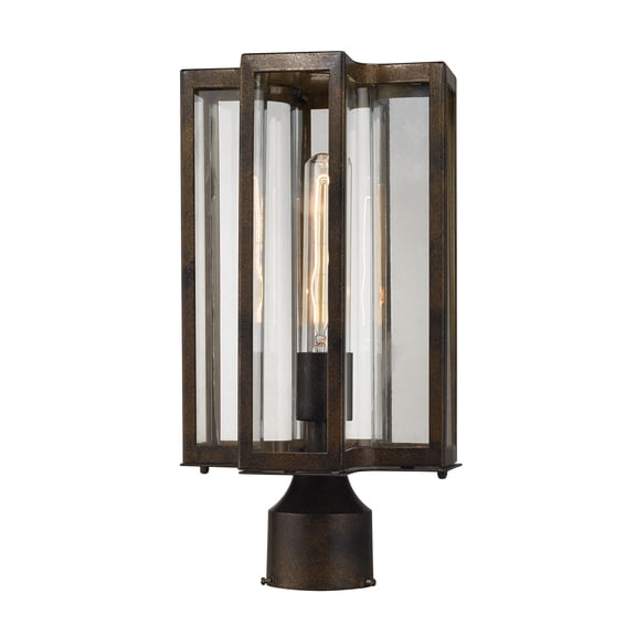 Elk Home Bianca 15-inch High 1-Light Outdoor Post Light in Hazelnut Bronze