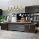 thumbnail image 3 of Writing Standing Desk Conference Drawers Modern Computer Office Desk L Shaped Storage Escritorios De Oficina Office Furniture My Lux Decor Round, 3 of 10