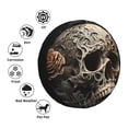 thumbnail image 4 of Naloa Vintage Pattern Flower Skull PVC Leather Spare Tire Wheel Cover for Car Truck SUV Camper Trailer Universal Fit many size16 inch, 4 of 6