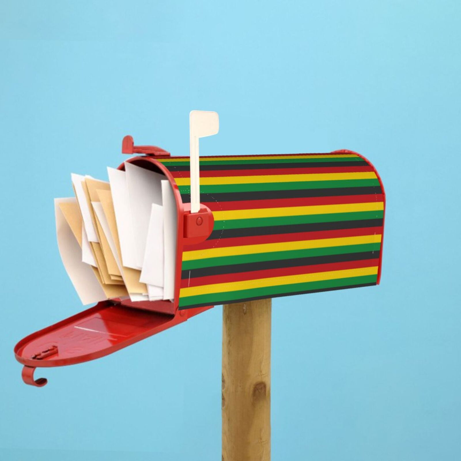 Logiee Music Colors 1 Print Post Letter Box Wrap Decor, Mailbox Cover Suitable for Standard Mailbox and Large Size Mailbox,Outdoor Yard Decoration-21x18 in