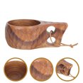 thumbnail image 3 of Miangastore Nordic Style Handmade Wooden Milk Cup for Kitchen Use Light Brown Small Size Perfect for Coffee Milk, 3 of 9