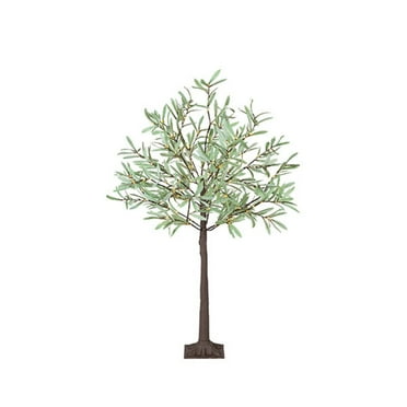 Gerson 4 ft High Olive Tree with 143 LED Lights