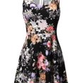 thumbnail image 3 of FashionOutfit Women's Floral Flare Sleeveless Dress MADE in USA, 3 of 3