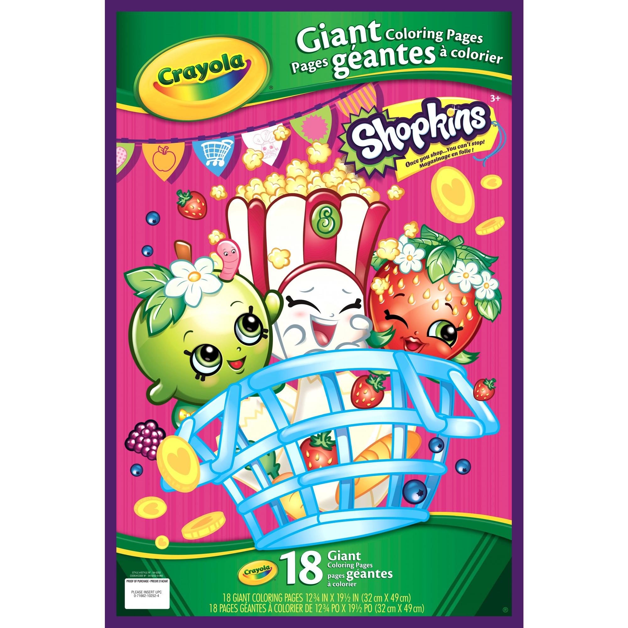 Crayola Shopkins Giant Coloring Pages, 18 Sheets for Ages 3   Walmart.com