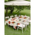 thumbnail image 4 of Outdoor Tablecloths with Umbrella Hole & Zipper, Cute Ladybugs Tablecloth Rectangle 60x84 Inch, Spring Botanical Leaves Beige Waterproof Table Cloth, Patio/Pool/Picnic Table Covers, 4 of 8