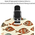 thumbnail image 4 of Square 2Pack PU Leather Abstract Fish Cruise Luggage Tag with Privacy Cover and Name ID Tag for Travel Handbags Backpacks Luggage Tags, 4 of 6