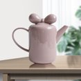 thumbnail image 2 of Tetera de Cerámica, Decoración de Accesorios de , Diseño de Nudo de Lazo, Tetera de Té Nórdica para Fiesta de Té en Casa, Boda, Mujeres Y Adu Púrpura Sunnimix tetera, 2 of 8