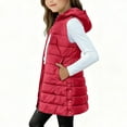 thumbnail image 4 of YunPes Girls Hooded Puffer Vest Parka Coat Teen Sleeveless Quilted Lightweight Down Jacket Winter Warm Plain Trendy Outwear, 4 of 7