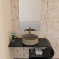 thumbnail image 3 of 17 inch round striped design bathroom cement art basin with same color drainer, 3 of 11