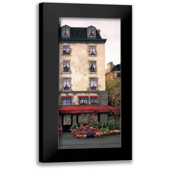 Masdeu, Montserrat 8x14 Black Modern Framed Museum Art Print Titled - Flowers on the Boulevard II