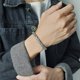 thumbnail image 3 of Titanium Link Bracelet, Square Byzantine Stainless Steel Style, 3 of 5