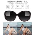 thumbnail image 1 of Big Polarized Womens Sunglasses Oversized, Trendy Large Black Red Sunglasses for Women UV Protection, Dark Lens Sun Glasses Woman Sensitive Eyes, Blenders Ladies Rhinestone Sunnies Driving Party Joopin Joopin, 1 of 2