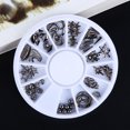 thumbnail image 4 of 1 Box Punk Rivets Nail Stickers Black Metal Manicure Decoration Decals Cool Manicure Boxed Black Punk Rivets, 4 of 7
