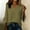 *Army Green, variant on ClodeEU Women's V Neck 3/4 Flare Sleeve Blouse,Casual Solid Color Ruffle Cuff Top Army Green,Women's Plus L