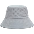thumbnail image 5 of CoCopeaunts Large Bucket Hat with Windproof Rope Shade Men Fisherman Hat Solid Women Basin Hat Breathable Summer Mesh 2 Sizes, 5 of 8
