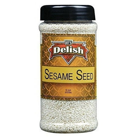 Sesame Seeds White Hulled by Its Delish, 9 Oz. Medium Jar