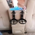 thumbnail image 2 of AMERTEER Car Armrest Storage Box Water Cup Holder Multifunctional Vehicle Mounted Box with 2 Foldable Cup Holders for Console for Water Cup Paper Towels Cellphones, 2 of 8