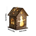 thumbnail image 3 of VOTRUDI Snowflakes Ornaments for Christmas Decoration,Glowing Wooden House Pendant for Creative Christmas Tree Decoration with Snowman, Elks and Snowflake Lighting.,Brown, 3 of 6