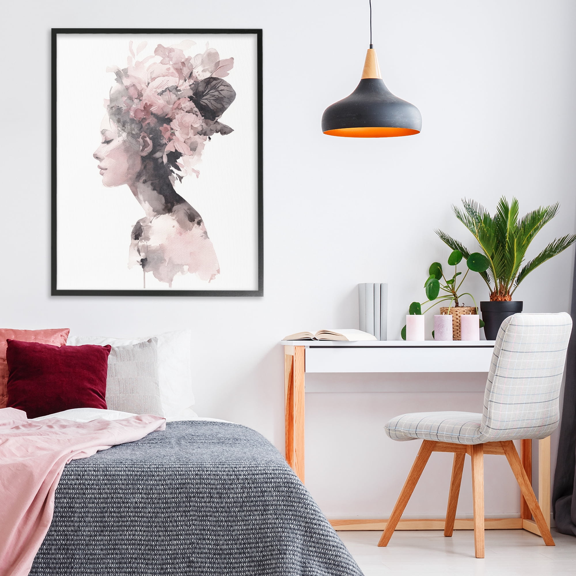 Stupell Industries Nature's Empress Silhouette Black Framed Giclee Art, design by Svetlana Aleynikova