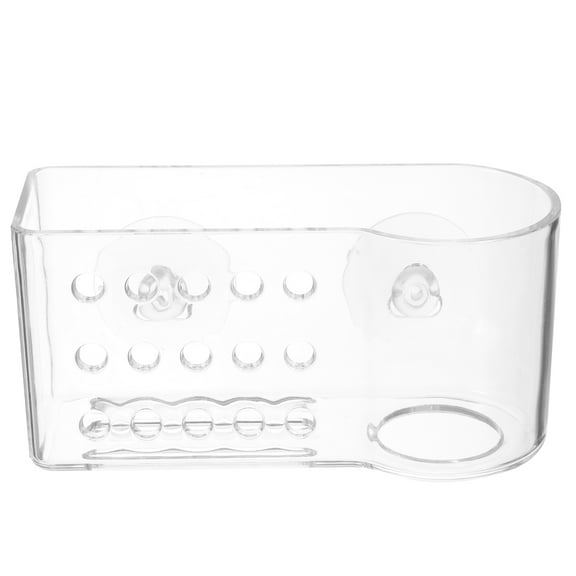 Utensil Holder Cleaning Rags Sink Sponge Kitchen Suction Cup Dishwashing and Storage Transparent Drain Rack