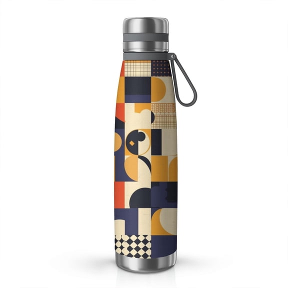 29oz Stainless Steel Insulated Thermos with Tea Filter, 360° Printed Travel Bottle, Leakproof BPA-Free Flask with Anti-Slip Base, 304 Inner & 201 Outer, Vacuum Cup