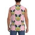 thumbnail image 4 of Bingfone Panda Avocado Pattern Men's Tank Tops Workout Sleeveless Tee Shirts Running Beach Tanks for Men-Small, 4 of 8