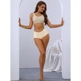 thumbnail image 5 of Unique Bargains Women's Full Coverage Mid-Waisted Briefs Underwear Small Beige, 5 of 6