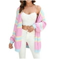 thumbnail image 1 of Bowake Womens Casual Long Sleeve Cardigans Open Front Lightweight Cable Knit Sweater Oversized Outwear Fall Clothes, 1 of 7