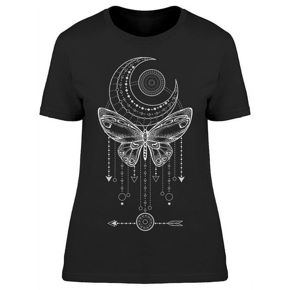 Moon And Arrows Butterfly T-Shirt Women -Image by Shutterstock, Female Small