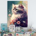 thumbnail image 2 of Designart Cute Persian Cat Floral Art III Canvas Wall Art, 2 of 5