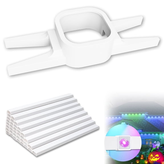 Outdoor Light Mounting Clips for Govee H706, 60 Pcs White, Replace 3M Glue, Secure Installation