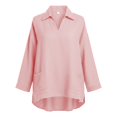 thumbnail image 3 of Workout Tops for Women Three Quarter Sleeve Plus Size Button Down Loose Casual Blouse Cute Summer Tops, 3 of 6