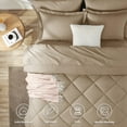 thumbnail image 2 of Juego de edredón CozyLux Queen con sábanas, 7 piezas, color topo, para todas las estaciones, 2 of 8