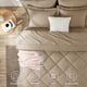 thumbnail image 2 of Juego de edredón CozyLux Queen con sábanas, 7 piezas, color topo, para todas las estaciones, 2 of 8