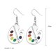 thumbnail image 2 of Pendientes de pincel de artista, pendientes de encanto de paleta de pintura, joyería de pintor colorido, regalo de artista, regalos de profesor de arte, 2 of 5