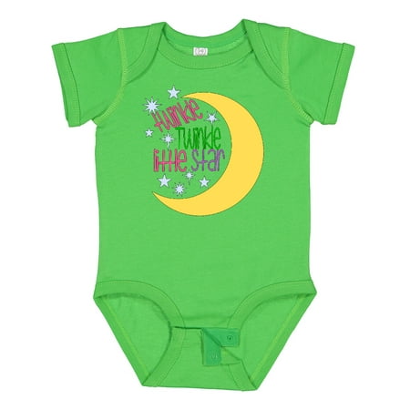 

Inktastic Twinkle Twinkle Little Star with Yellow Moon Gift Baby Boy or Baby Girl Bodysuit