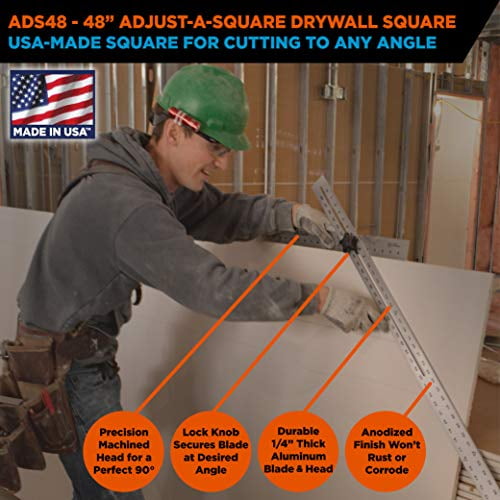 Johnson ADS48 "Adjust-A-Square" Aluminum 48" 