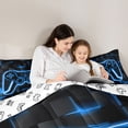 thumbnail image 5 of Castle Fairy Honeycomb Video Game Full Size Comforter Sets,Futuristic Plaid Bedding Sets, 5 of 8