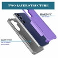 thumbnail image 4 of Galaxy S25 FE 5G Case,Sturdy Phone Case for Samsung S25 FE 5G 2025 6.7 inch,Njjex Shockproof Protection Heavy Duty Armor Hard Plastic & Rubber Rugged Bumper 2-in-1 Case Cover-Purple, 4 of 7