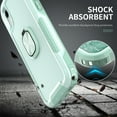 thumbnail image 4 of Nalacover For iPhone XR Slim Case,Luxury Hybrid Hard PC and TPU Rugged Bumper 3-In-1 Rotatable Magnetic Ring Kickstand Four Corner Guard Shockproof Anti-Scratch Back Phone Cover, Green, 4 of 7