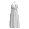 thumbnail image 1 of Vestido George para Mujer, Escote Halter con Cintas Ajustable, Estampado Puntos Blanco Talla CH, 1 of 4
