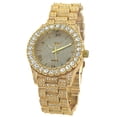 thumbnail image 2 of Men' Gold Tone Ice Out CZ Clubbing Watch 44mm 13mm, 2 of 2