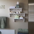 thumbnail image 1 of HURRISE Nouvelles Étagères Style Filigrane Shabby Chic Blanches Design Découpé Étagère Murale Maison -US, 1 of 9
